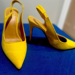 Yellow Sling Back Pump